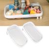 2 Pack Makeup Cosmetic Bag, Clear Hard Shell Zipper Case Secure Zipper Closure, Stackable Versatile Storage Containers Organizer Bin for Organizing Cosmetics, Toys, Chargers view 2