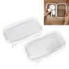 2 Pack Makeup Cosmetic Bag, Clear Hard Shell Zipper Case Secure Zipper Closure, Stackable Versatile Storage Containers Organizer Bin for Organizing Cosmetics, Toys, Chargers view 4
