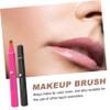 FOYTOKI 2pcs Dual-ended Lip Brush Retractable Lip Applicator for Lipstick Portable Makeup Brush Cap for Easy Application for Professional Home Use view 3