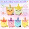 Bath Bombs for Girls,6 Packs Unicorn Donut Bubble Bath Bathbombs with Surprise Toys Inside, Bath Toys for Kids Age 4-8, Birthday Christmas Basket Stuffer Gifts for Girls 3 4 5 6 7 8 view 3