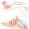 Beatifufu 2pairs Peach Paraffin Wax Therapy for Hands and Feet Exfoliating Scrub Gloves Included Moisturizing Wax Covers for of Hand and Foot Masks view 4