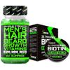 Beard Growth Kit w/ 2X Thickening Biotin Balm & Mustache Wax for Men + 620,000mcg 14-in-1 BIOTIN Gummies Beard Growth Vitamins & Hair Growth Vitamins for Men - Formulated in America view 1
