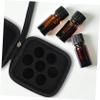 Baluue 3pcs Bottle Holder Pouch Shockproof Essential Oils Travel Case for Outdoor Use Pu Material Storage Bag Strap view 3