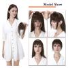 SOPAMI Wigs Human Hair Real Human Hair Fringe Bangs Swept Natural look Hair Piece Pelucas De Mujer Pelo Humano(02) view 3