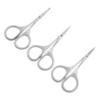 Beatifufu 3pcs Stainless Steel Eyebrow and Beard Scissors Set Grooming Kit Precision Blades for Facial Hair Trimming for Men and Women Includes Curved and Rounded Tip Scissors view 1