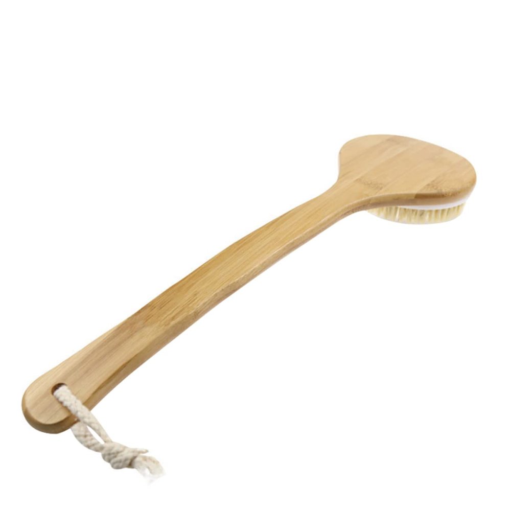 Anneome 1pc Handle Bristle Bath Brush Back Scrubber for Deep Cleansing Exfoliation Handle for Hard Reach Areas Gentle Skin for Men Women