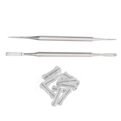 Kuuleyn Ingrown Toenail Correction Kit Alloy Stainless Steel Includes 10PCS 20mm Corrector Strips Brace Double Ended Pedicure File and Toenail Lifter for Home Pedicure
