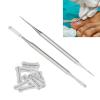 Kuuleyn Ingrown Toenail Correction Kit Alloy Stainless Steel Includes 10PCS 20mm Corrector Strips Brace Double Ended Pedicure File and Toenail Lifter for Home Pedicure view 2