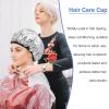 4 Pcs Heat Cap For Deep Conditioning Hair Cap For Oil Treatment Deep Double Layer Aluminum Foil Heat Cap Reusable Aluminum Foil Heat Heated Shower Cap For Home Salon Use Hair Dyeing view 4