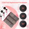Anglekai 180PCS Foot File Replacement Pad, Self-Adhesive Replaceable Sandpaper Refill Discs for Electric Foot File Refill Rasp Pads with 80/100 / 180 Grit for Remove Hard Dead Skin view 2