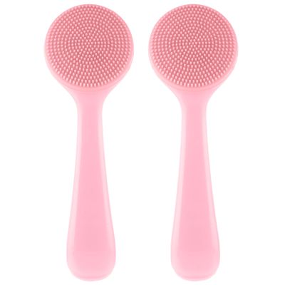 2 Pack Face Scrubber for Women, Soft Silicone Face Cleansing Brush, Manual Scrubber Exfoliator for Sensitive Skin Deep Cleaning Care, Face Cleansing Brush for Makeup Residues Removal