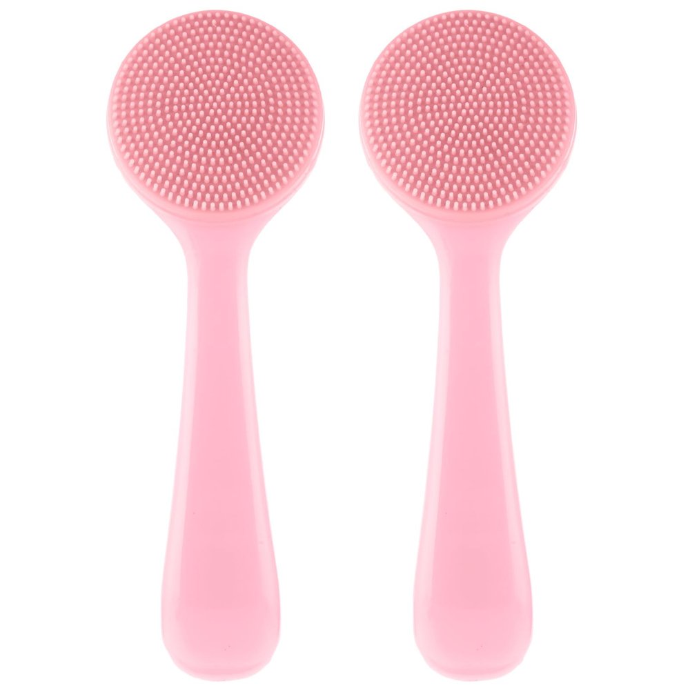 2 Pack Face Scrubber for Women, Soft Silicone Face Cleansing Brush, Manual Scrubber Exfoliator for Sensitive Skin Deep Cleaning Care, Face Cleansing Brush for Makeup Residues Removal