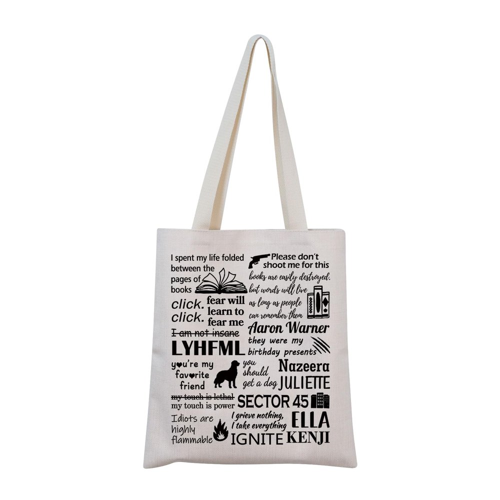 MNIGIU Shatter Series Book Tote Bag Book Fandom Gift Books Lover Gift Bookish Merch (LYHFML Tote Bag)