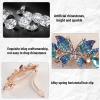 4Pcs Sparkling Rhinestone Hair Barrettes,Flower Pearl Crystal Hair Clip Butterfly Rhinestone Spring Hair Barrette Clip Alloy Press Button Ponytail Braid Plate Hair Barrettes For Women Accessories view 3