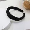 NYRWFQXG Black Padded Head Band Headbands for Women Puffy Headband Thick Wide Head Bands for Women's Hair Non Slip Satin Comfortable Headbands for Women Fashion Padded Hair Hoop Headband view 4
