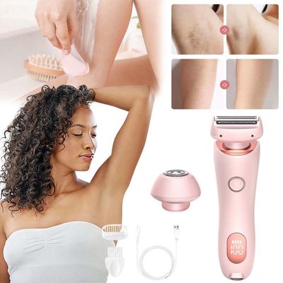 Electric Razors for Women, Electric Shaver for Women, 2 in 1 Waterproof Electric Razor for Private Hair Leg Arm (PKA)