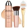 AIUEO Airbrush Foundation Makeup Spray for Mature Skin Lightweight Full Coverage Airbrush Flawless Setting Spray Foundation Makeup-Beige view 1