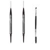 3 Packs 2-in-1 Dual-Ended Waterproof Eyebrow Pencil with 4-Fork-Tip Brow Pen and Precise Brow Pencil Create Natural Hair-Like Brows, with Dual-ended Eyebrow Brush (3# Dark Gray) view 1