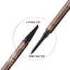 3 Packs 2-in-1 Dual-Ended Waterproof Eyebrow Pencil with 4-Fork-Tip Brow Pen and Precise Brow Pencil Create Natural Hair-Like Brows, with Dual-ended Eyebrow Brush (3# Dark Gray) view 3