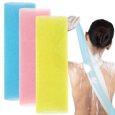 3 Pcs Exfoliating Washcloth, 35 Inch Exfoliating Body Scrubber Exfoliating Bath Cloth Wash Cloths for Showering Exfoliating Towel Japanese Washcloth Loofah Sponge Net Rag Back Washer