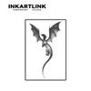 INKARTLINK Semi Permanent Tattoo 2 Sheets Winged Dragon view 3