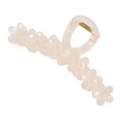 VOCOSTE Fashion Elegant Small Flower Hair Clips for Women 5.12"x2.56"x1.97" Beige 1 Pc