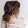 VOCOSTE Fashion Elegant Small Flower Hair Clips for Women 5.12"x2.56"x1.97" Beige 1 Pc view 2