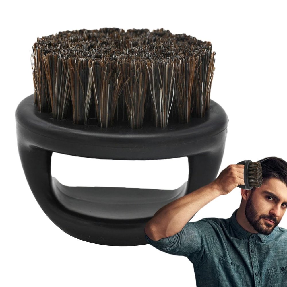 Boar Bristle Beard Brush - Boar Bristle Beard Brush | Portable Beard Brush For Men With Handle, Facial Hair Styling For Oil And Balm Application, Suitable For Home, Traveling And Barber Shop
