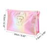 VOCOSTE 1 Pc Women Durable Letter E Makeup Bag for Vacation Outdoor Activities Pink view 3