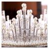TRUSTTWO Silver Color Wedding Crown Crystal Rhinestone Pearl Crown Bridal Headdress King Crown Wedding Ball Hair Accessories Jewelry The New(Silver) view 2