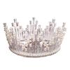 TRUSTTWO Silver Color Wedding Crown Crystal Rhinestone Pearl Crown Bridal Headdress King Crown Wedding Ball Hair Accessories Jewelry The New(Silver) view 3