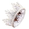 TRUSTTWO Silver Color Wedding Crown Crystal Rhinestone Pearl Crown Bridal Headdress King Crown Wedding Ball Hair Accessories Jewelry The New(Silver) view 4