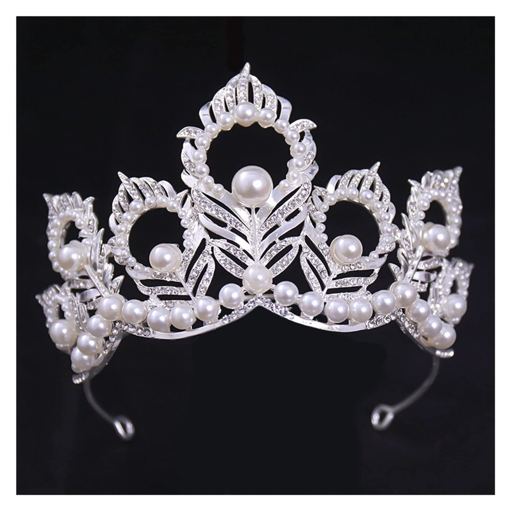 TRUSTTWO Bridal Wedding Hair Accessories Silver Crystal Hair Crown Alloy Diamond Crown Women's Fashion High-end Atmospheric Headdress The New(HG580)