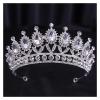 TRUSTTWO Bridal Wedding Hair Accessories Silver Crystal Hair Crown Alloy Diamond Crown Women's Fashion High-end Atmospheric Headdress The New(HG580) view 2