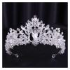 TRUSTTWO Bridal Wedding Hair Accessories Silver Crystal Hair Crown Alloy Diamond Crown Women's Fashion High-end Atmospheric Headdress The New(HG580) view 3