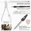 3 Swords Germany - brand quality 7 piece manicure pedicure kit set - nail care tools by 3 Swords - red ostrich optic view 3