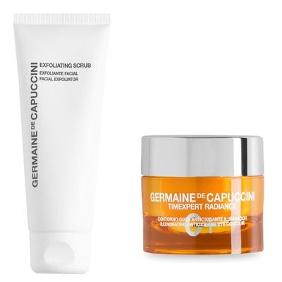 Germaine de Capuccini - Daily Face Routine Vitamin C - Exfoliating & Hydrating - Exfoliating Face Scrub 3.4 Oz + Vitamin C Face Cream 1.7 Fl Oz