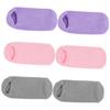 Ipetboom 3pairs Moisturizing Gel Socks for Softening and Repairing Dry Feet of Non-Slip Spa Socks in Gray Pink and Purple for Overnight Skin Care and Foot Treatment view 1