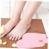 Ipetboom 3pairs Moisturizing Gel Socks for Softening and Repairing Dry Feet of Non-Slip Spa Socks in Gray Pink and Purple for Overnight Skin Care and Foot Treatment view 3