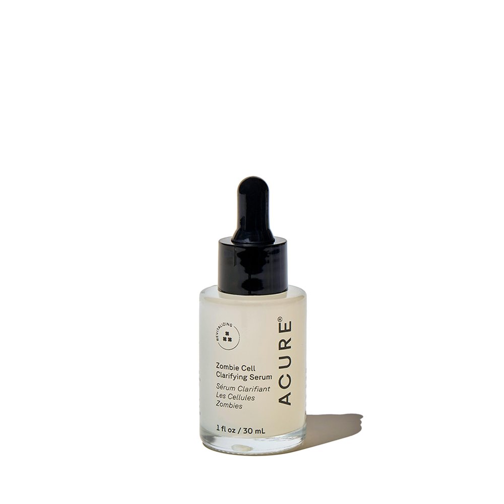 Acure Zombie Cell Clarifying Serum - Rejuvenate Face Serum with Niacinaminde & Milk Thistle, Hydrating Anti Aging Daily Treatment to Tone Skin & Boost Cell Turnover for Natural Glow - 1 fl oz