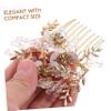 Baluue Bridal Hair Comb Elegant Rhinestone Accents Floral Design Hair Piece for Weddings Bridesmaids and Special Occasions view 2