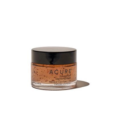 Acure Zombie Cell Clarifying Mask - Detoxifying Face Mask with Niacinamide, Pore Minimizer, Facial Treatment for Dark Spots & Blackheads, Exfoliating Skincare, Sulfate Free - 1.3 fl oz