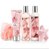 Freida & Joe Fragrance Bath & Body Collection Gift Box, Includes Shower Gel, Body Lotion, Body Scrub, Bath Bomb & Sponge (Japanese Cherry Blossom) view 2