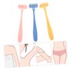 Ipetboom 3pcs Portable Body Hair Trimmer for Women Manual Razor Yellow Pink and Blue Design for Precise Shaving and view 2