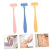 Ipetboom 3pcs Portable Body Hair Trimmer for Women Manual Razor Yellow Pink and Blue Design for Precise Shaving and view 4
