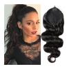 LQGIUSZI Ponytail Body Wave Drawstring Ponytail Human Hair Extensions Natural Black 12-26Inch Long Wave Brazilian Remy Hair Clip in Ponytail Hairpieces for Women Ponytails(16 Inch 100g) view 1