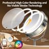 20X Magnifying Mirror with Light, Rechargeable 9" Lighted makeup mirror with magnification, 3 Color Modes, Adjustable Brightness, No Assembly Required, 360 Rotation Cosmetic Mirror, Pearl Nickel view 3