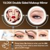 20X Magnifying Mirror with Light, Rechargeable 9" Lighted makeup mirror with magnification, 3 Color Modes, Adjustable Brightness, No Assembly Required, 360 Rotation Cosmetic Mirror, Pearl Nickel view 4