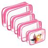 AURUZA Clear Makeup Bag,Portable Travel Toiletry Bags with Zipper, TSA Approved Clear Organizer Bags, PVC Cosmetic Pouch for Airport Airline Compliant view 1