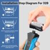 Series 3 32B Replacement Head, Series 3 Electric Shaver Replacement Head for Braun S3 Foil & Cutter Razor Heads, Applicable for Braun S3 3040s 3010s 310s 3000s 3050cc 3080s 390cc Etc 2pack view 3